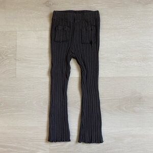 Zara Kids Grey Ribbed Flare Leggings Pants 3-4T